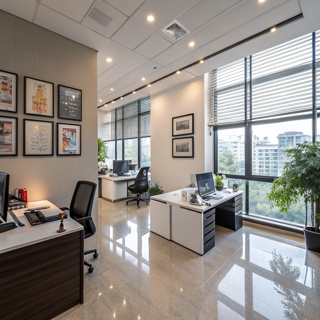 Modern office space cleaned to perfection